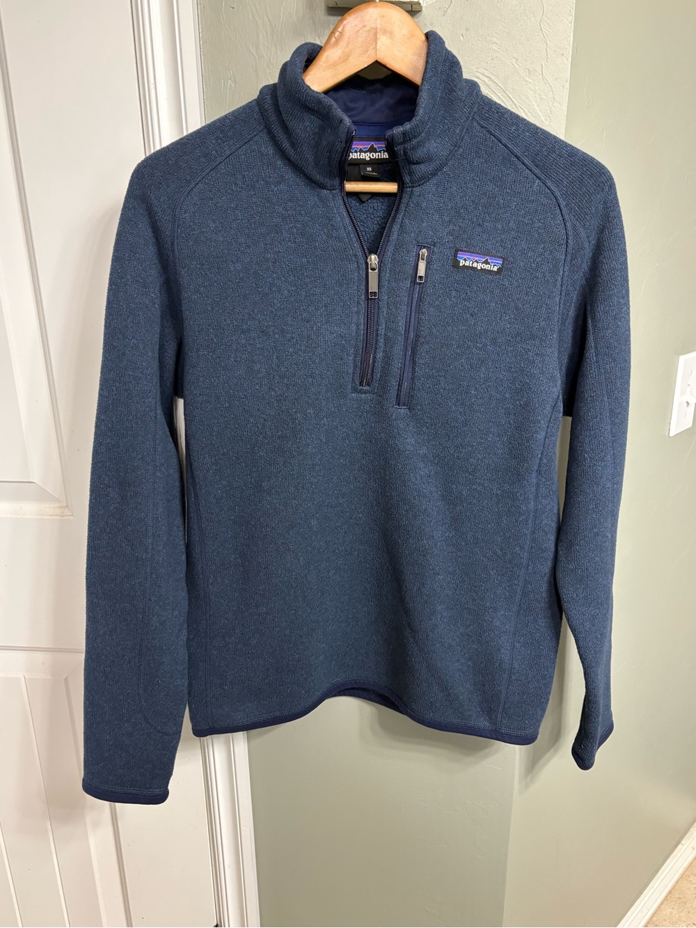 Patagonia Men's Quarter-Zip Fleece Pullover - Dark Blue